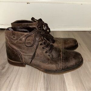 Men's bull boxer Distressed brown Leather Chukka Boots